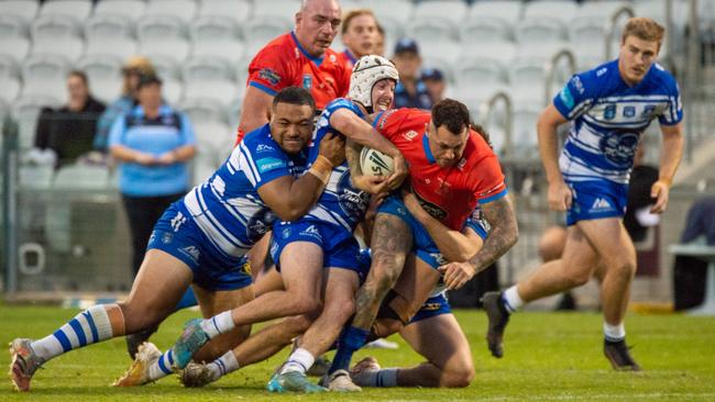 Dylan Lauri was send from the field for the Wests Devils against Thirroul.Picture: Thomas Lisson