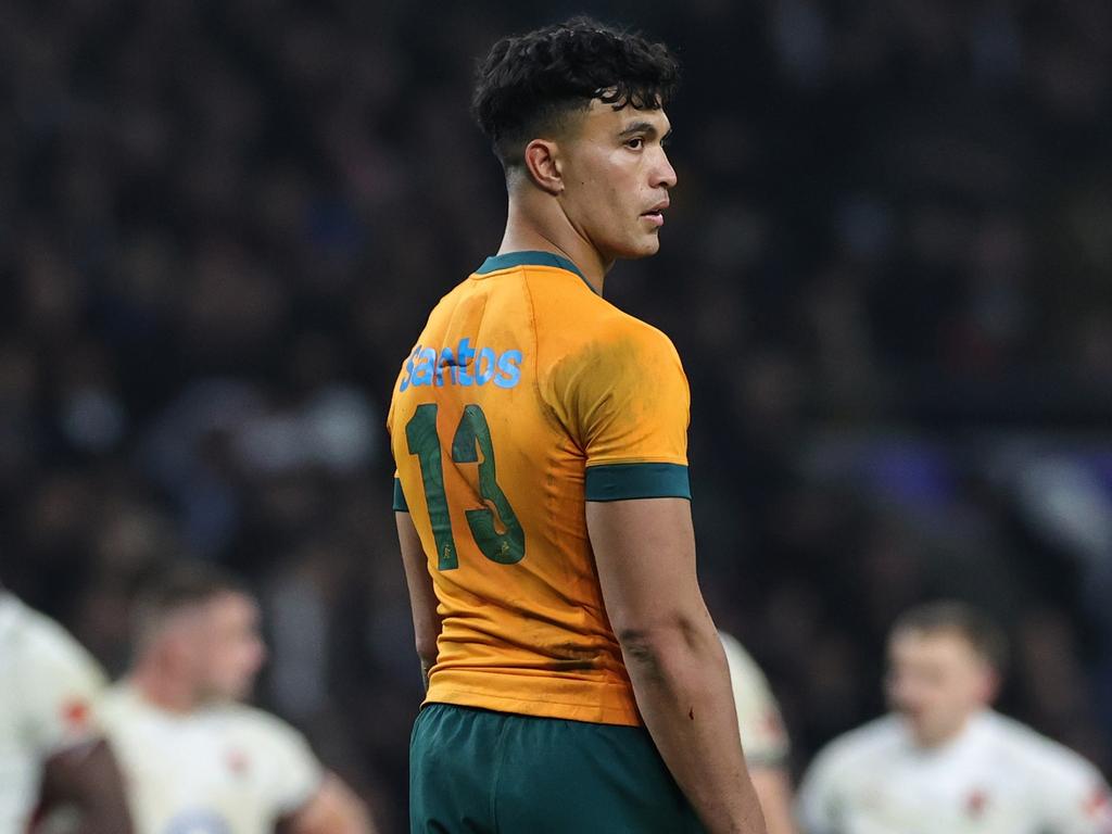 Joseph-Aukuso Suaalii was central to the Wallabies’ win. Picture: David Rogers/Getty Images