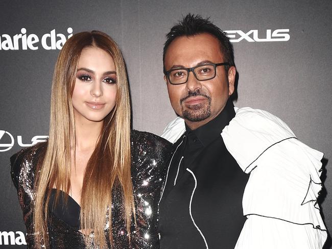 Lianna Perdis and Napoleon Perdis at the 2017 Prix de Marie Claire Awards.