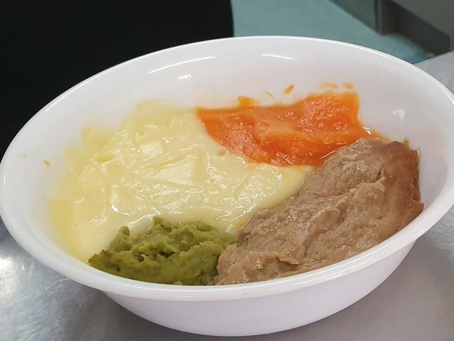 An example of a main meal at an aged care home.