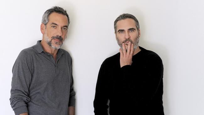 Director Todd Phillips (left) and actor Joaquin Phoenix. Picture: AP