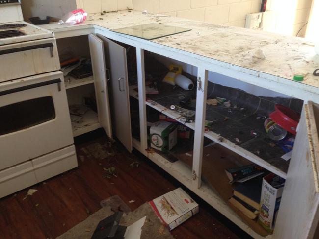 The scene one Gold Coast landlord faced when tenants left her rental.