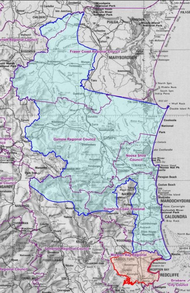 A map of the areas covered by the Kabi Kabi Native Title claim, with negotiations heading into their final stages.