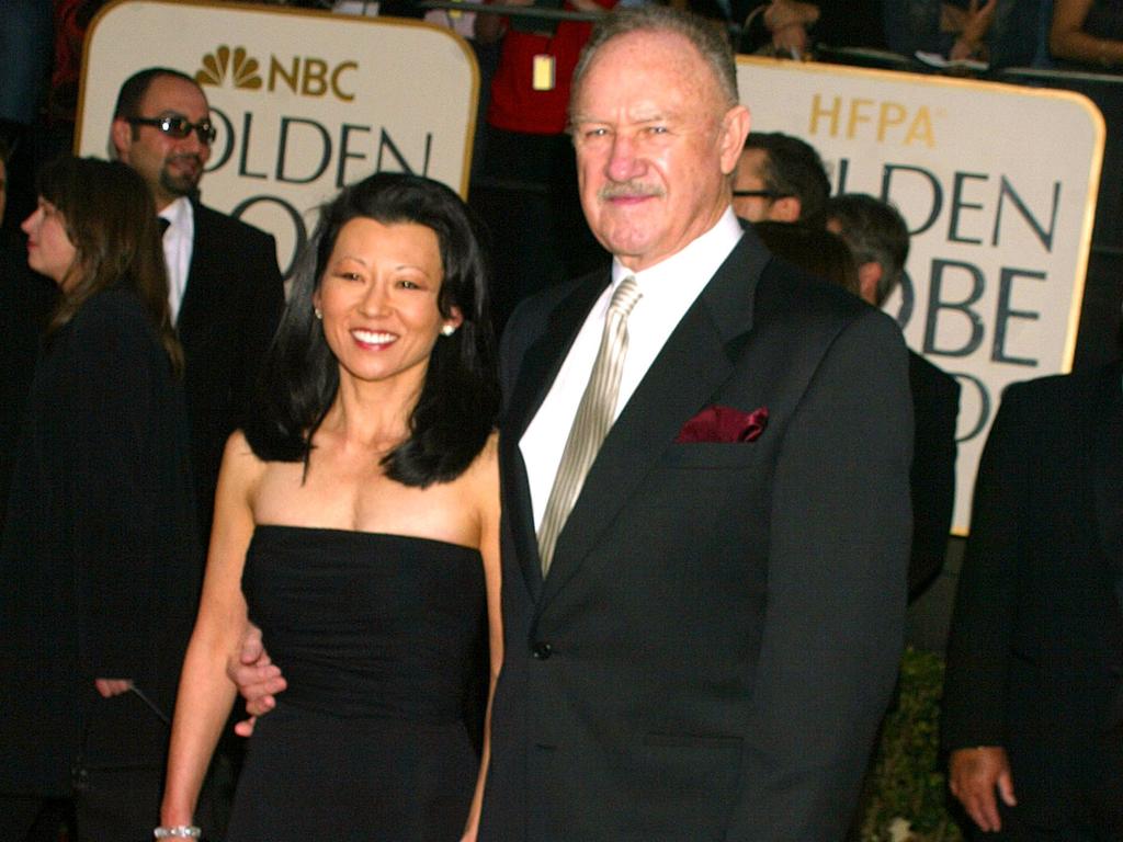 Gene Hackman and wife Betsy Arakawa died in February. Picture: Jeffrey Mayer/WireImage
