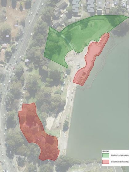 Mcilwaine Park will seek to prohibit dogs from a second section which is highlighted in red.