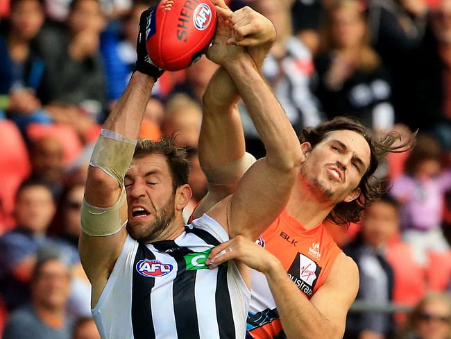 Travis Cloke played his best game for the year against GWS. Picture: Mark Evans