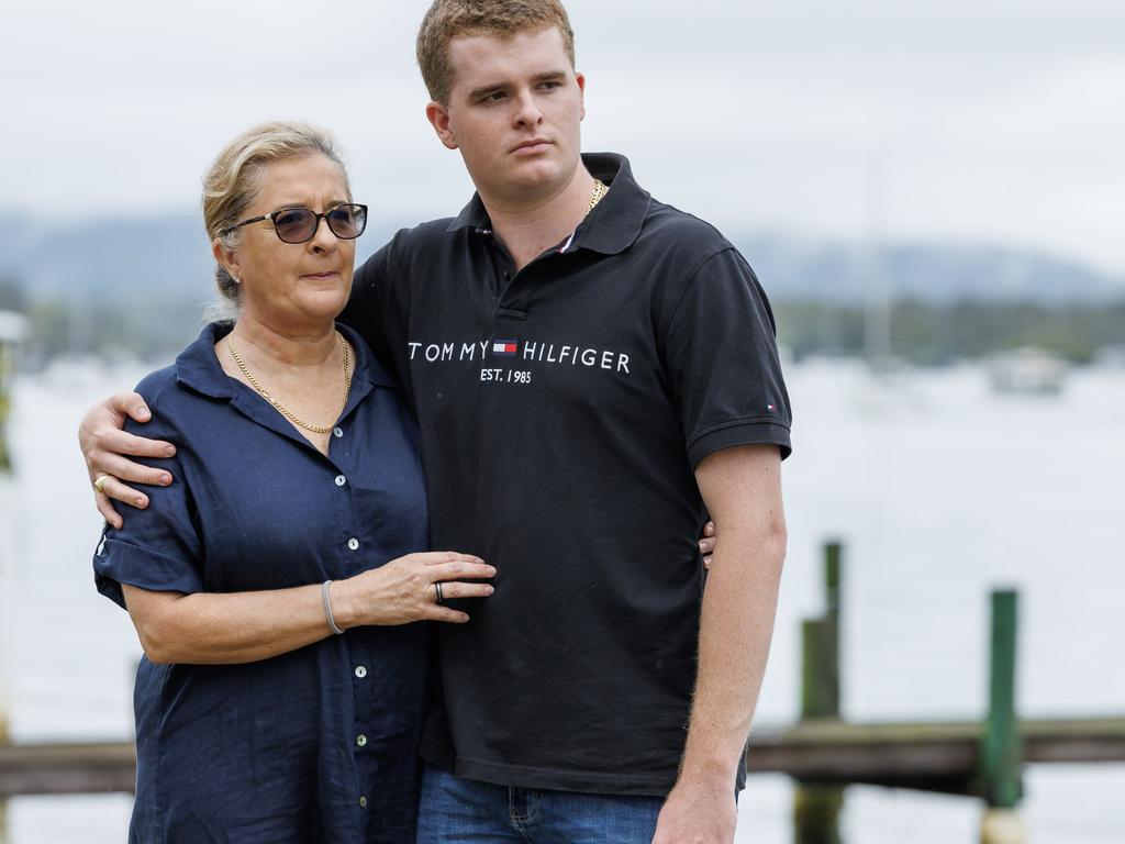 Dawn Lorraine Fraser and son Jackson give an update on Dawn Fraser’s condition. Picture Lachie Millard