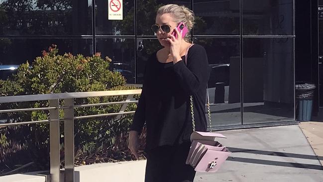 Belinda Ann Frantzen leaving Southport District Court after facing the second day of her trial. She faces a charge of dealing with money worth more than $100,000, reasonably suspected of being proceeds of crime. Picture: Jodie Callcott.