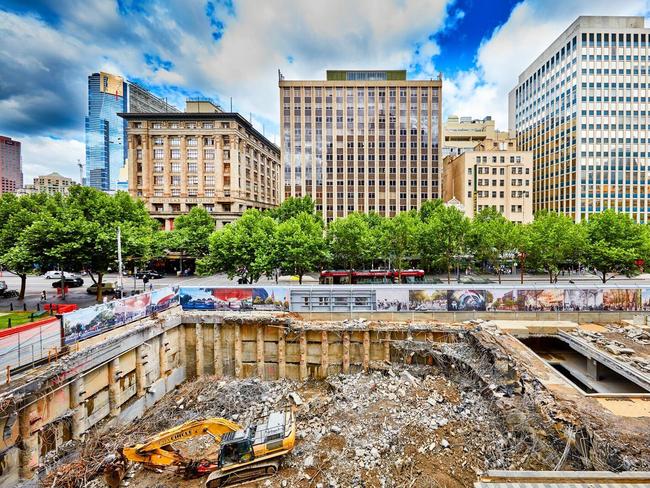 Metro Rail Tunnel works have begun in Melbourne CBD.