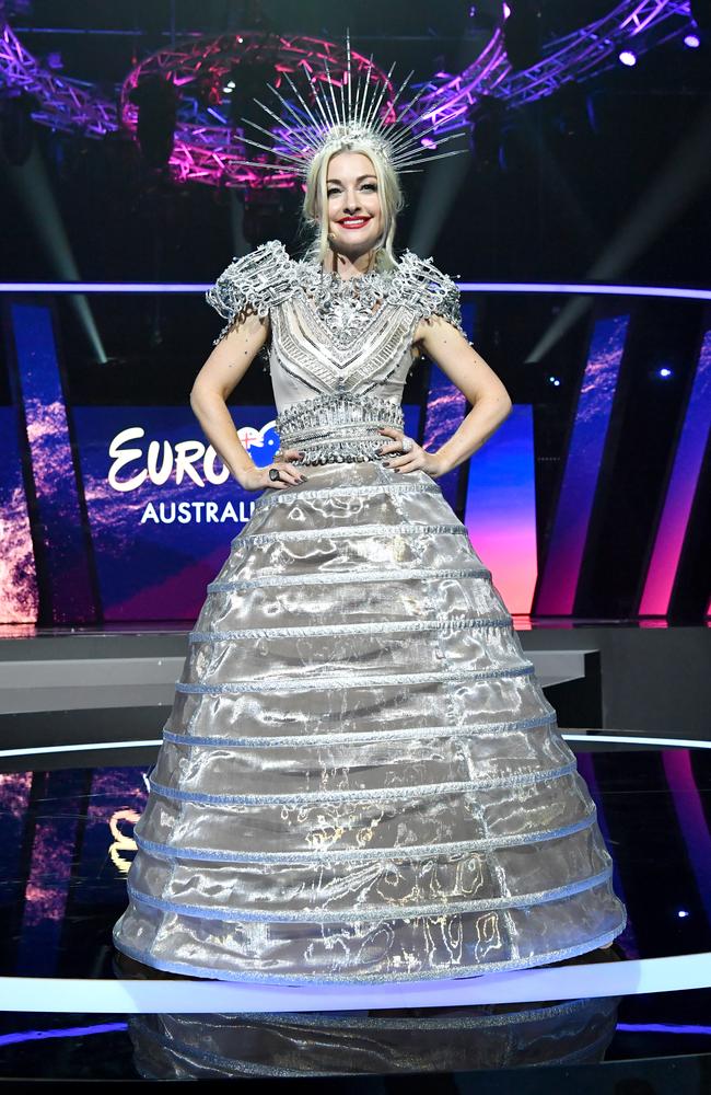 Kate Miller-Heidke was the standout tonight - the drama, giant dress and epic song. It was brilliant. Picture: AAP 