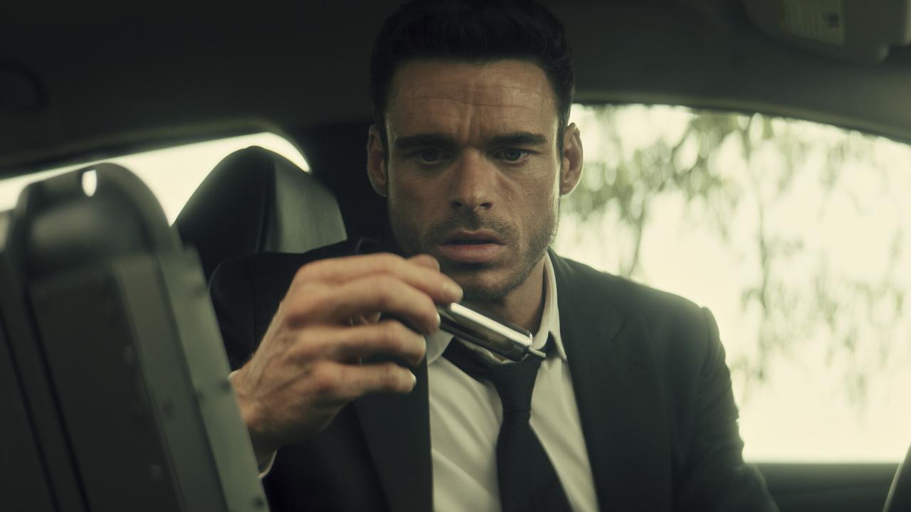 Richard Madden as Mason Kane, a spy without his memories. Picture: Amazon Prime Video