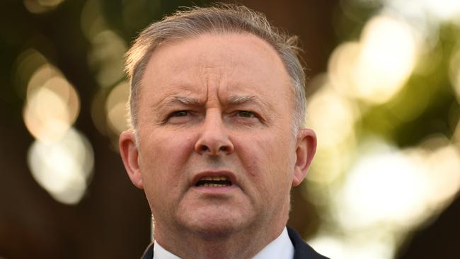 Labor leader contender and member for Grayndler Anthony Albanese speaks to the media in Sydney, Thursday, May 23, 2019. Mr Albanese is currently running unopposed for the Labor leadership after Jim Chalmers announced he would not run. (AAP Image/Dean Lewins) NO ARCHIVING