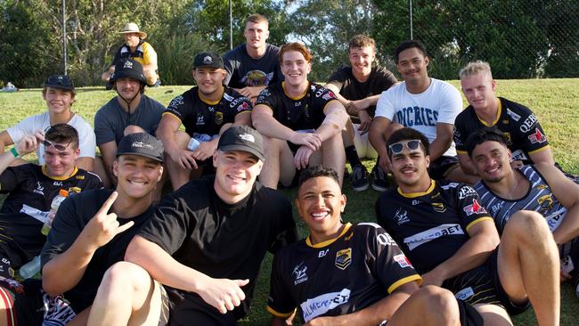 Members of the Falcons team at Sunshine Coast Stadium on Sunday, February 12, 2023. Picture: Katrina Lezaic