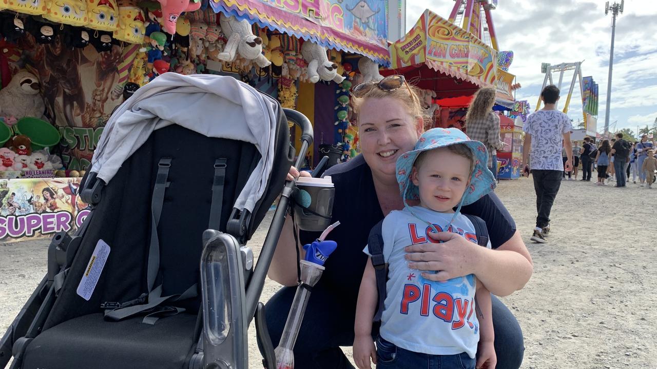 Alicia Saelman with Parker at the Mackay Show on Thursday, June 16. Picture: Duncan Evans