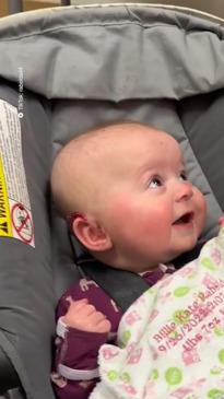 Baby girl hears her parents for the first time