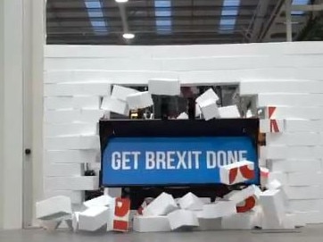 Boris Johnson has bulldozed through Brexit gridlock. Picture: Twitter