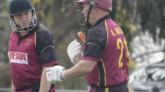 Delacombe Park players wore black armbands honouring club member Simon Poynton. Picture: Valeriu Campan