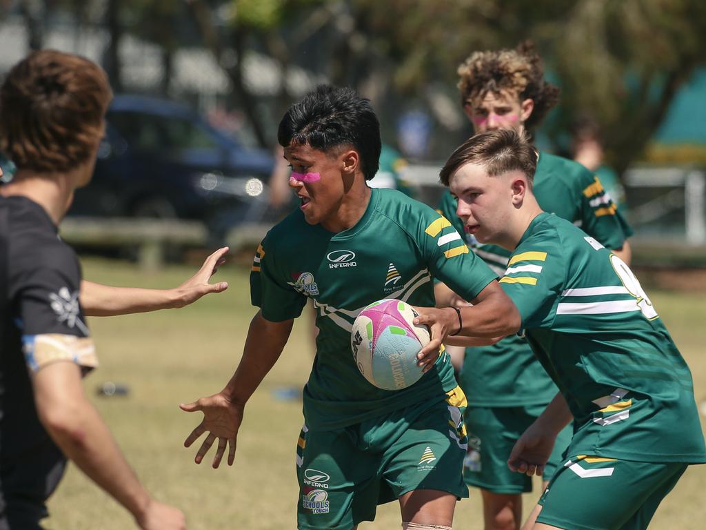 Iona College V Pine Rivers State High at the 2024 Gold Coast Titans All Schools Touch Football Picture: Glenn Campbell