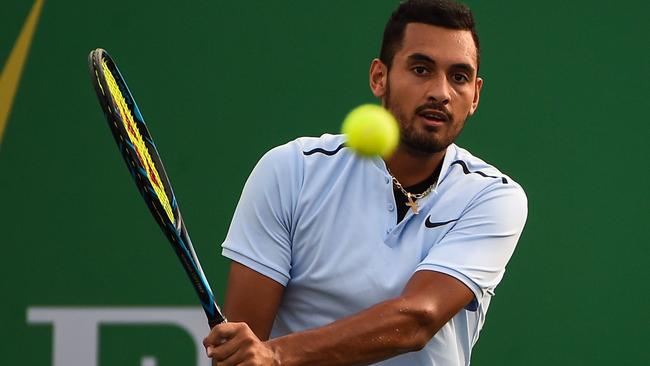 Nick Kyrgios was fined $10,000 after storming off midway through his first-round match at the Shanghai Masters.