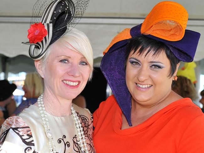 Ladies Day at Cluden Park. Cr Colleen Doyle and Crista Harrison. Picture: Shae Beplate