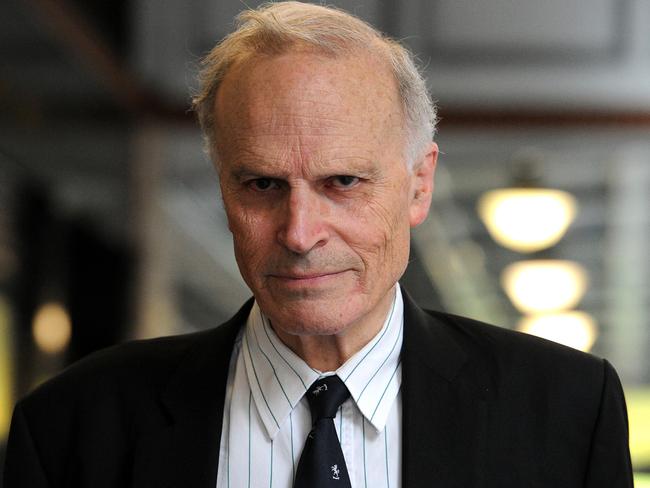 Commissioner Dyson Heydon leaving the Royal Commission into Trade Union Governance and Corruption in 2015.