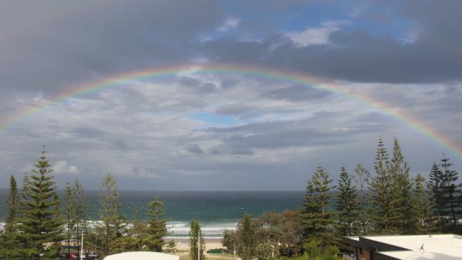 The view from North Burleigh Surf Club — a membership row has caused a storm.