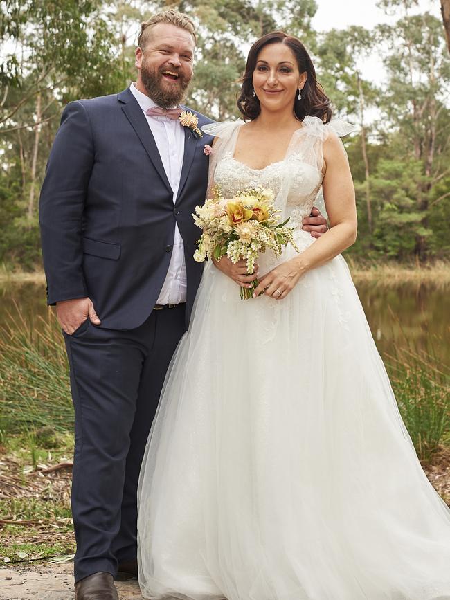 MAFS contestants Luke Eglin Poppy Jennings were married on the show. Picture: Nine