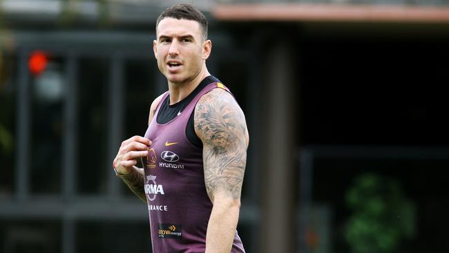 Brisbane Broncos player Darius Boyd during training at Red Hill. Pics Tara Croser.