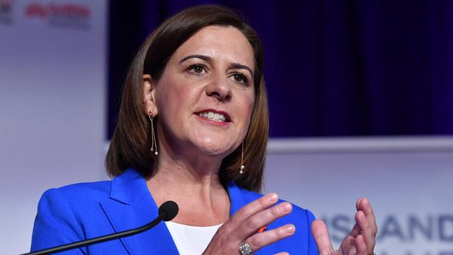 Opposition Leader Deb Frecklington has failed to win over voters. (AAP Image/Darren England)