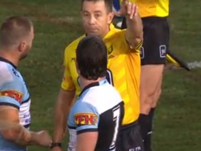 Ben Cummins gives Townsend his marching orders.