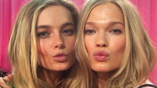 Bridget Malcolm, left, made her debut for Victoria’s Secret in 2015.