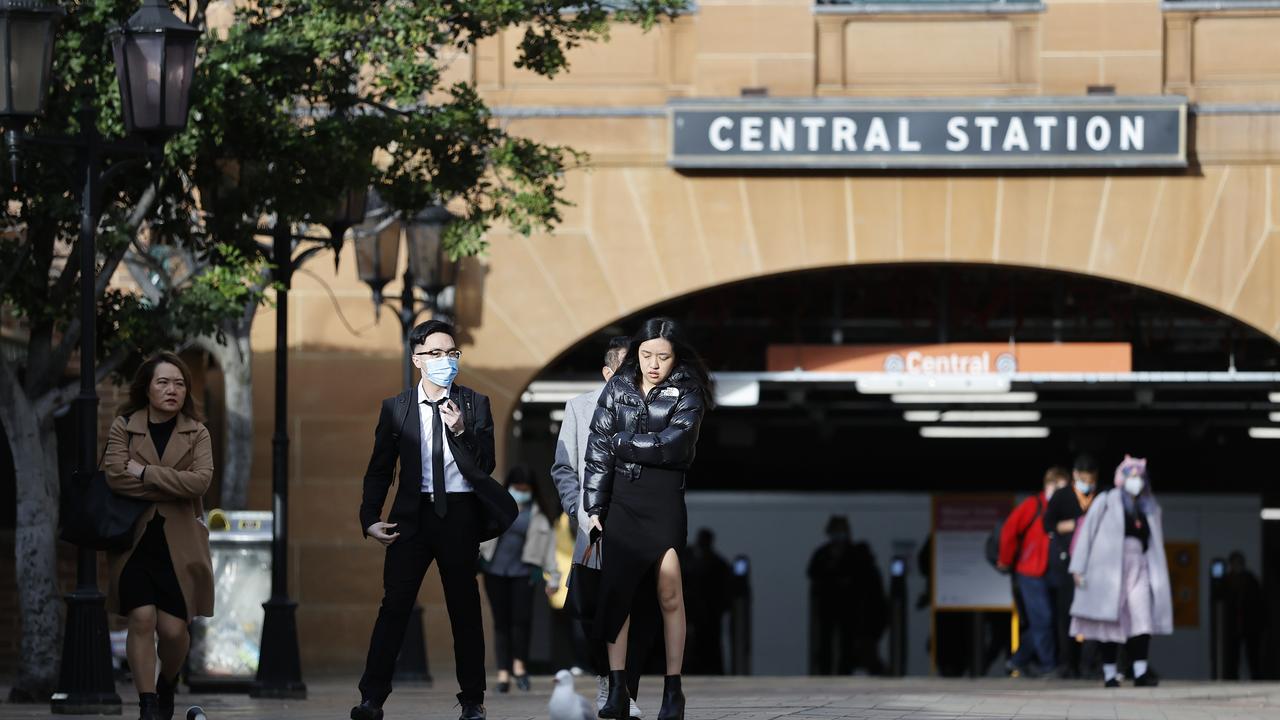 Sydney’s Central Station was briefly evacuated after police received an anonymous threat. Picture: NCA NewsWire/ Dylan Coker