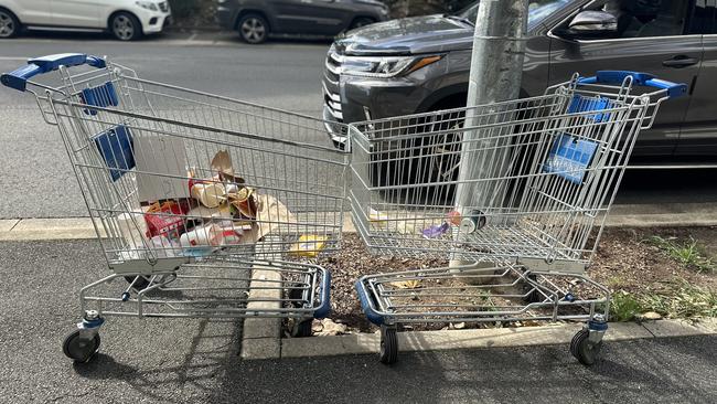 Abandoned trolleys in Rhodes, Sydney's Inner West. Picture: Supplied