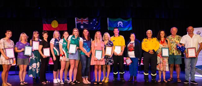 Tweed Shire Australia Day Award winners, including recipients of Honourable Mention awards. Photo: SUPPLIED