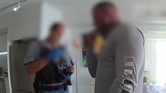 Two members of the Mongols bikie gang have been arrested and charged with drug offences after raids on the Gold Coast today, according to Queensland Police.