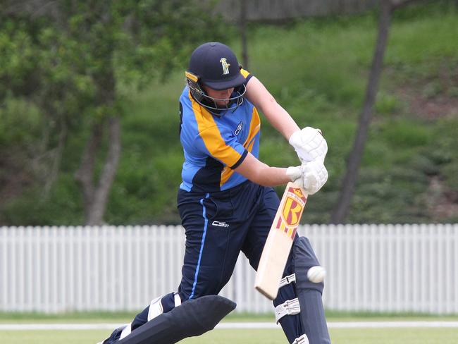 Katherine Raymont Shield women's cricket - Gold Coast Dolphins vs. Ipswich-Logan at Bill Pippen Oval, Robina. Dolphins batswoman Sammy Jo Johnson. Pic Mike Batterham