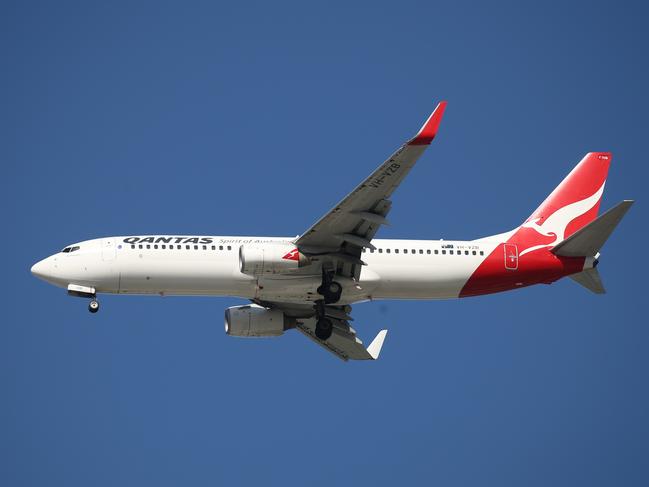 General, generic, stock photo of a Qantas passenger jet airplane coming in to land at the Cairns Airport, bringing domestic tourists into the Far North Queensland region. PICTURE: BRENDAN RADKE