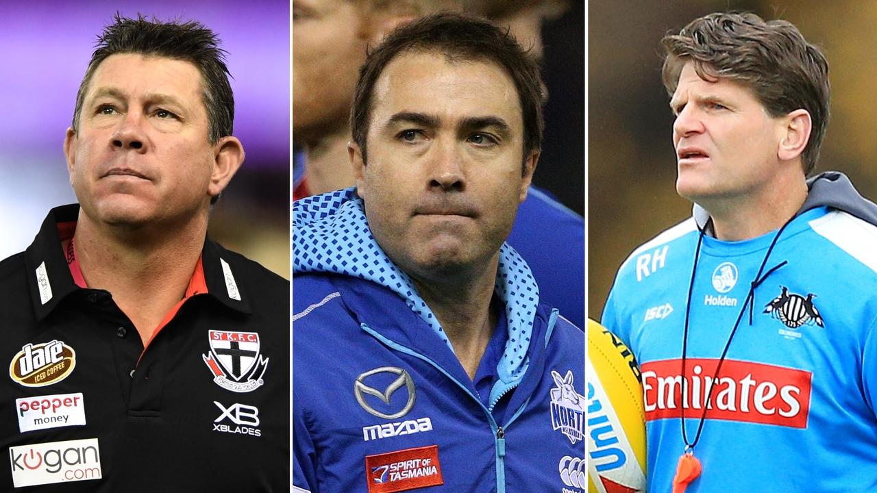 The contenders to be St Kila's next coach: Brett Ratten, Brad Scott, Robert Harvey.