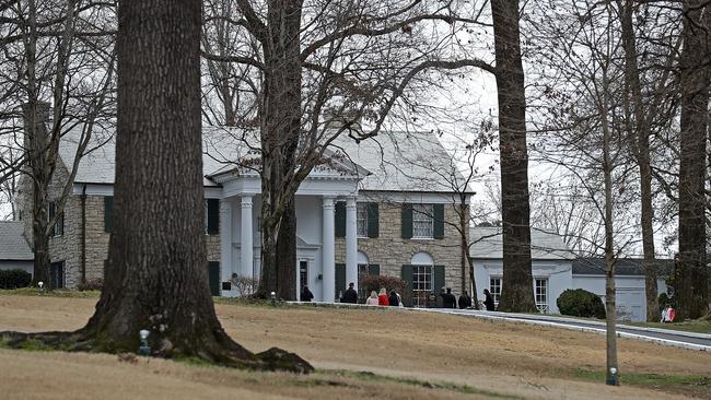 Fans gather outside Graceland to pay their respects to Lisa Marie Presley on January 13, 2023 in Memphis, Tennessee. Picture: Justin Ford/Getty Images