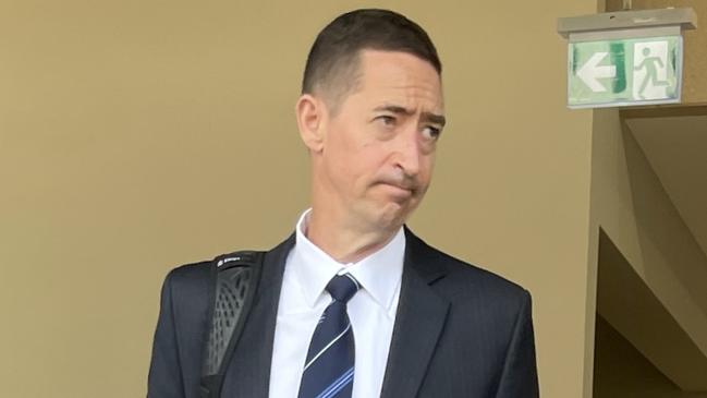 Detective Sergeant Graham Robinson leaves Parramatta Local Court earlier this year.