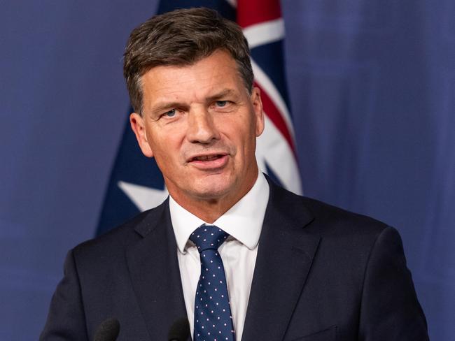 Shadow Treasurer Angus Taylor who is seen as a contender for the leadership. Picture: NewsWire / Monique Harmer