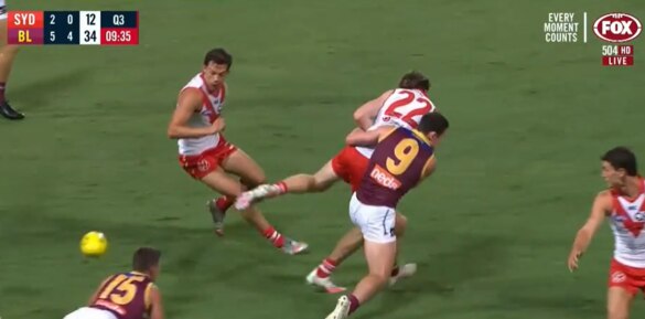 Lachie Neale’s tackle on Nick Blakey did not warrant suspension, according to the MRO.