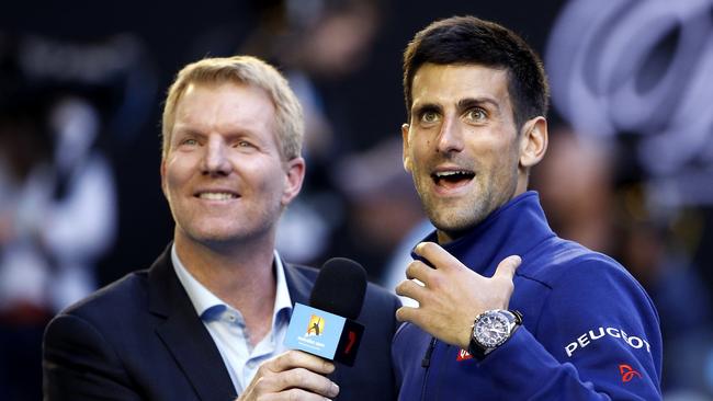 Jim Courier has been a staple of the Australian Open broadcast for two decades. (AP Photo/Vincent Thian) (AP Photo/Vincent Thian)