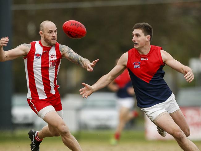 Matthew Troutbeck (right) in action for Bentleigh. Picture: Valeriu Campan