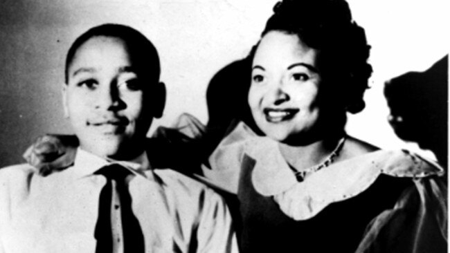 Chicago teeneager Emmett Till and his mother Mamie. Till, 14, was tortured and murdered in Money, Mississippi in August 1955, sparking the US civil rights movement.