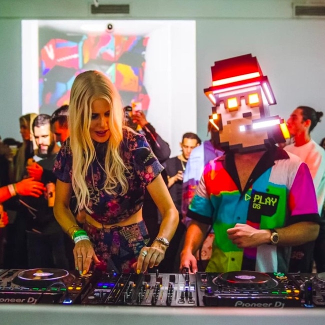 Daniel Maegaard DJing an event in New York.