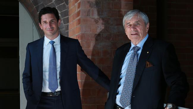 Ryan Stokes with his father Kerry Stokes. Picture: Britta Campion