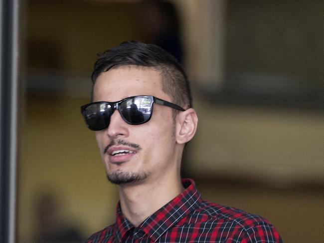 Wayne Flower ID'd Angelo Gargasoulas brother of James "Jimmy" Gargasoulas the Bourke Street driver leaves the Melbourne Magistrates Court after a court appearance.. Picture: Sarah Matray