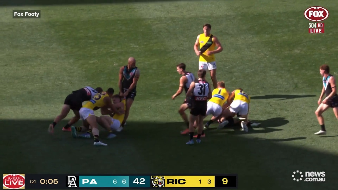 Richmond showed some brief fight in its 72-point belting against Port Adelaide