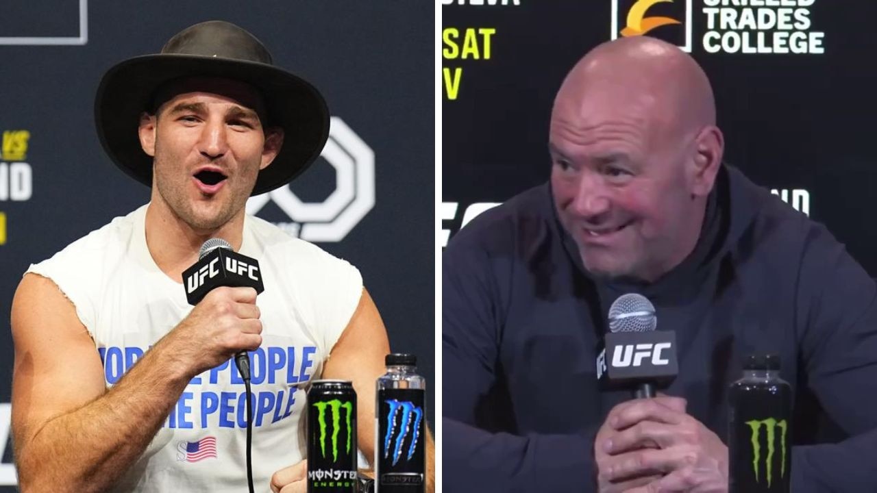UFC president Dana White has defended former champion Sean Strickland over backlash from the fighter’s remarks over a question about past comments he made about the LGBT community. Picture: Supplied